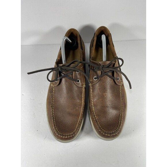 Martin Dingman Men’s 11.5 M Brown Leather Boat Golf Shoes Vibram Sole Brazil main image 11
